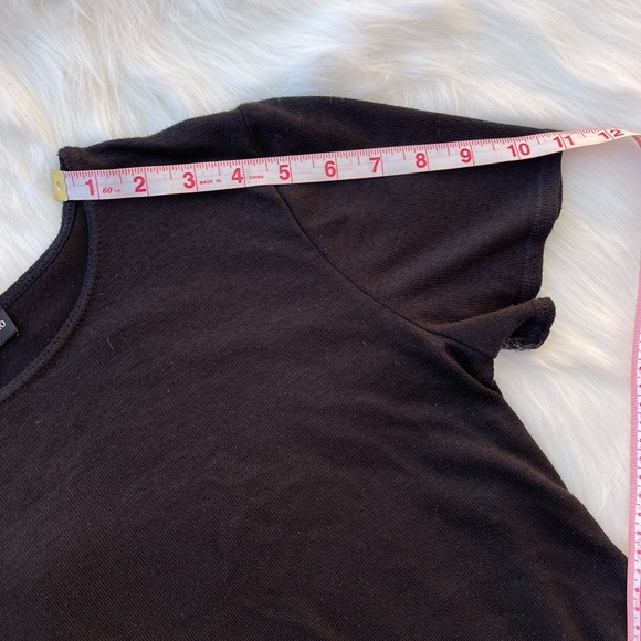 Catherine Malandrino Medium Short Sleeve Knit Black Midi Dress Relaxed Fit - Picture 9 of 10